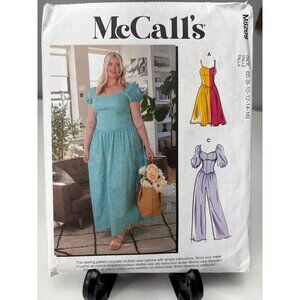 McCalls M8209 Dress Jumpsuit Sewing Pattern Uncut Size 8 10 12 14 16